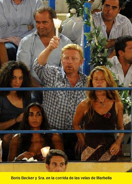 boris becker en la plaza de toros de marbella